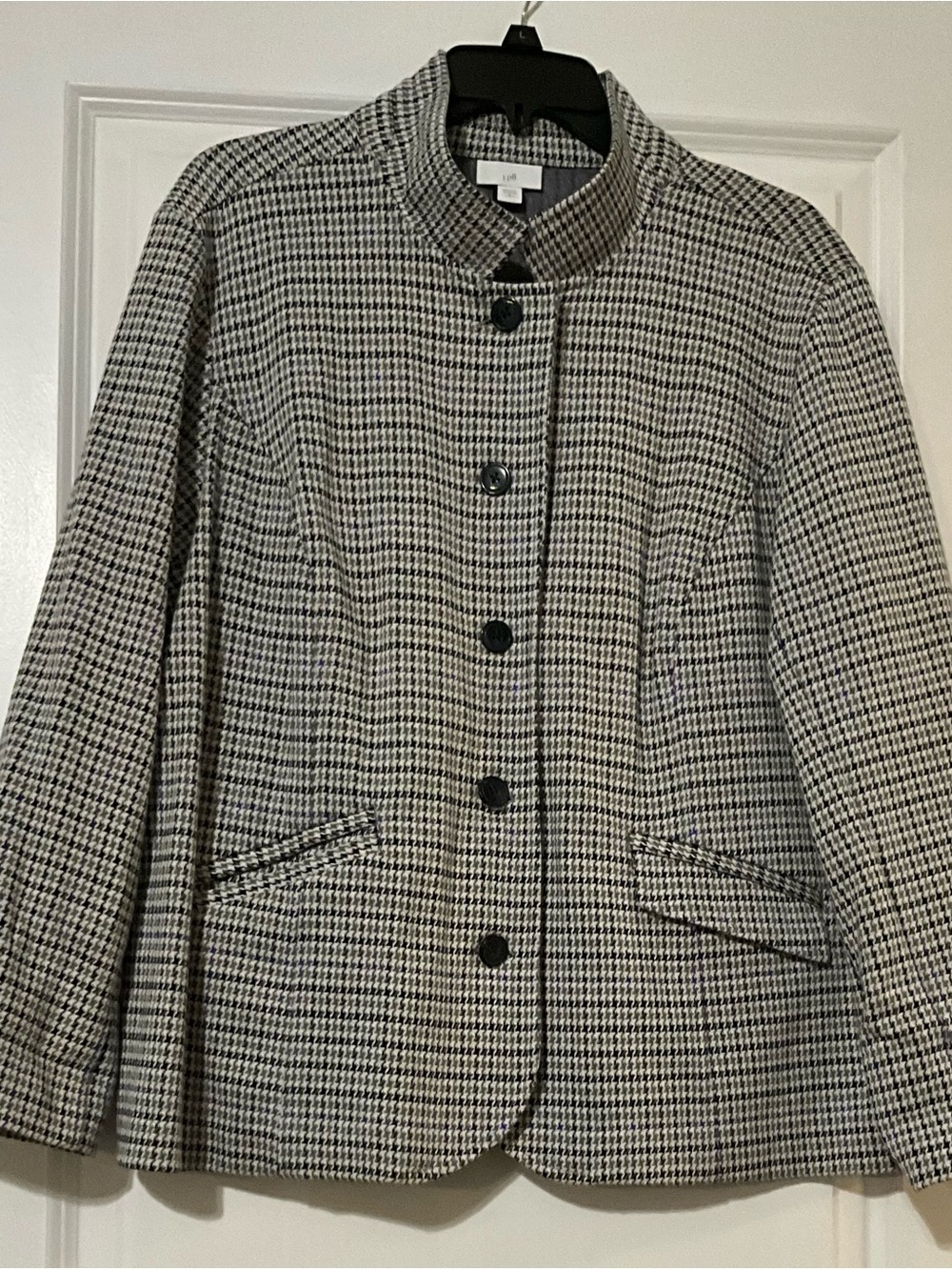 J Jill PXL knit blazer convertible collar
